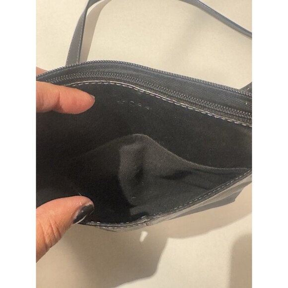 Fossil Jolie Black Soft Leather Crossbody Bag Adjustable Shoulder Strap - Picture 12 of 14